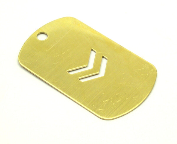 Brass Chevron Pendant, 3 Raw Brass Chevron Pendant Sheet, Flat Pillow Stamping Blanks (50x30x0.80mm)  D0110--C080