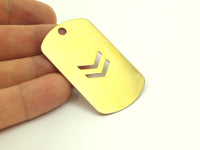 Brass Chevron Pendant, 3 Raw Brass Chevron Pendant Sheet, Flat Pillow Stamping Blanks (50x30x0.80mm)  D0110--C080