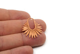 Copper Sun Charm, Raw Copper Sun Charms, Earring Findings (30x25x0.80mm) SMP2799