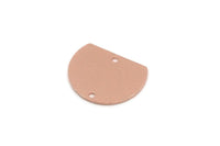 D Shape Charm - Raw Copper D Shape Connectors With 2 Holes, Earring Charms, Findings (14x18x0.80mm) SMP2840