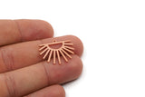 Copper Sun Charm, Raw Copper Sun Charms With 1 Loop, Earring Findings (21x25x0.80mm) SMP2824