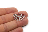 Steel Sun Charm, Stainless Steel Sun Charms With 1 Loop, Earring Findings (21x25x0.80mm) SMP2824