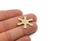 Brass Irregular Charm, Raw Brass Irregular Shaped Charms With 1 Hole, Findings (27.5x26x0.80mm) SY0353