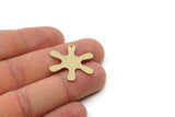 Brass Irregular Charm, Raw Brass Irregular Shaped Charms With 1 Hole, Findings (27.5x26x0.80mm) SY0353