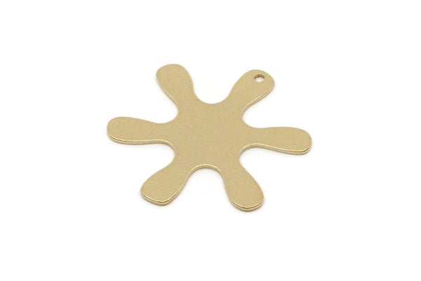 Brass Irregular Charm, Raw Brass Irregular Shaped Charms With 1 Hole, Findings (27.5x26x0.80mm) SY0353