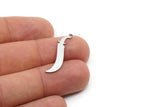 Steel Sword Charm, Stainless Steel Sword Charms With 1 Loop, Earring Charm, Sword Findings (30x7x0.80mm) SMP2833