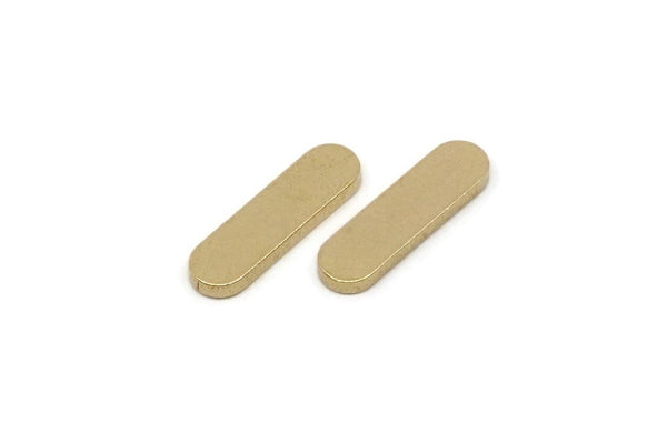 Brass Oval Blank, Raw Brass Oval Shaped Blanks, Brass Findings, Stamping Blanks (17x5x1.5mm) SY0356