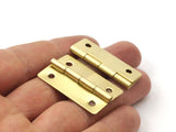 Brass Industrial Finding, 5 Raw Brass Hinges, Industrial Findings with 4 Holes , (36x23mm)  D0175 BS 1649