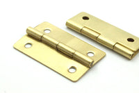 Brass Industrial Finding, 5 Raw Brass Hinges, Industrial Findings with 4 Holes , (36x23mm)  D0175 BS 1649