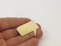 Brass Speech Bubblei 5  Raw Brass Speech Bubble Blanks (37x34.5x0.80mm)   D0313--C096