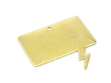 Brass Speech Bubble, 5 Raw Brass Speech Bubble Stamping Blanks (37x34.5x0.80mm)   D0306--C093