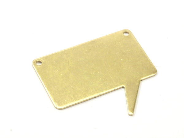 Brass Speech Bubblei 5  Raw Brass Speech Bubble Blanks (37x34.5x0.80mm)   D0313--C096
