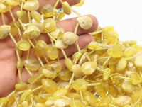 Yellow Opal 16-12mm TearDrop Faceted Gemstone Beads Full Strand 15.5 inches 22 pcs G127 T018