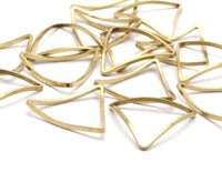 Brass Cambered Charm, 25 Raw Brass Cambered Triangles (19x19x19mm) Bs-1211