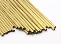 Brass Plain Tubes - 25 Raw Brass Tube Beads (3x80mm) Bs 1447
