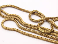 Tiny Snake Chain, 1M Raw Brass Square Chain (2.7mm) Bs 1370