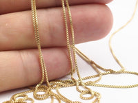Tiny Cube Chain, 10M Cube Soldered Raw Brass Chain (0.80mm) Bs 1012