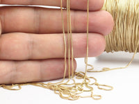 Tiny Cube Chain, 10M Cube Soldered Raw Brass Chain (0.80mm) Bs 1012