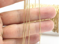 Tiny Cube Chain, 10M Cube Soldered Raw Brass Chain (0.80mm) Bs 1012