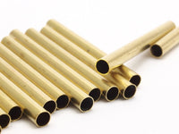 Brass Choker Finding, 20 Raw Brass Tubes, Brass Tube Beads, Bras Findings, Charms (4x40mm) Bs 1456