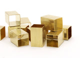 Square Tube Bead, 12 Huge Raw Brass Square Tubes  (10x16mm) Bs 1507