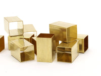Square Tube Bead, 12 Huge Raw Brass Square Tubes  (10x16mm) Bs 1507