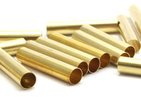Brass Tube Bead, 25 Raw Brass Tubes (6x30mm) Bs 1534