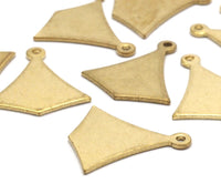 Brass Chevron Charm, 12 Raw Brass Chevron Charms (17x15mm) Bs 1342