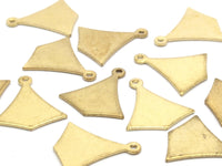 Brass Chevron Charm, 12 Raw Brass Chevron Charms (17x15mm) Bs 1342