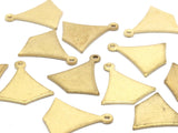 Brass Chevron Charm, 12 Raw Brass Chevron Charms (17x15mm) Bs 1342
