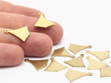Brass Chevron Charm, 12 Raw Brass Chevron Charms (17x15mm) Bs 1342