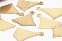 Brass Chevron Charm, 12 Raw Brass Chevron Charms (17x15mm) Bs 1342