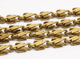 Link Chain, Faceted Chain, Brass Chain, 2 M Faceted Raw Brass Chain (5x3.2mm) Bs 1366