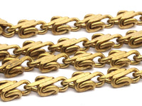 Link Chain, Faceted Chain, Brass Chain, 2 M Faceted Raw Brass Chain (5x3.2mm) Bs 1366
