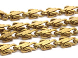 Link Chain, Faceted Chain, Brass Chain, 2 M Faceted Raw Brass Chain (5x3.2mm) Bs 1366