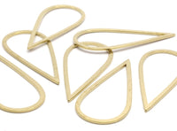 Drop Brass Charm, 10 Raw Brass Drop Connectors (42x18x1mm) Bs 1311