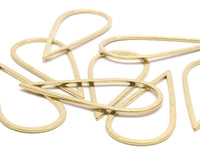 Drop Brass Charm, 10 Raw Brass Drop Connectors (42x18x1mm) Bs 1311