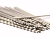 Silver Tube Beads - 50 Nickel Free Silver Tone Copper Long Tubes (60x2mm) D0448