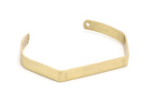 Brass Bracelet Blank - 4 Raw Brass Cuff Bracelet Blank Bangle 2 Holes (145x6x1mm) Brc066