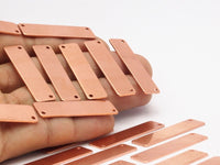 Personalized Copper Bar Blank, 10 Raw Copper Stamping Blanks (10x40x0.80mm) D0500