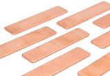 Copper Necklace Bar, 12 Raw Copper Stamping Blanks (10x45x0.80mm)  D0442