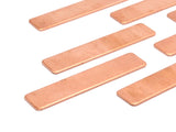 Copper Necklace Bar, 12 Raw Copper Stamping Blanks (10x45x0.80mm)  D0442