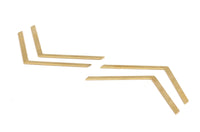 Tiny Chevron Charm, 30 Raw Brass Chevron Charms (60x3x0.80mm) A0862--N0640