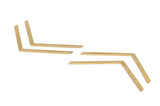 Tiny Chevron Charm, 30 Raw Brass Chevron Charms (60x3x0.80mm) A0862--N0640