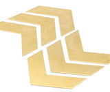 Geometric Chevron Blank, 6 Raw Brass Chevron Blanks  (60x16x0.80mm) D0414--N0622