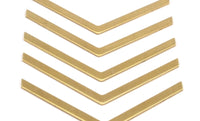 Brass Chevrons Necklace 12 Raw Brass Chevrons (50x3x0.80mm) D0417--N0634