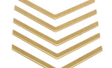 Brass Chevrons Necklace 12 Raw Brass Chevrons (50x3x0.80mm) D0417--N0634