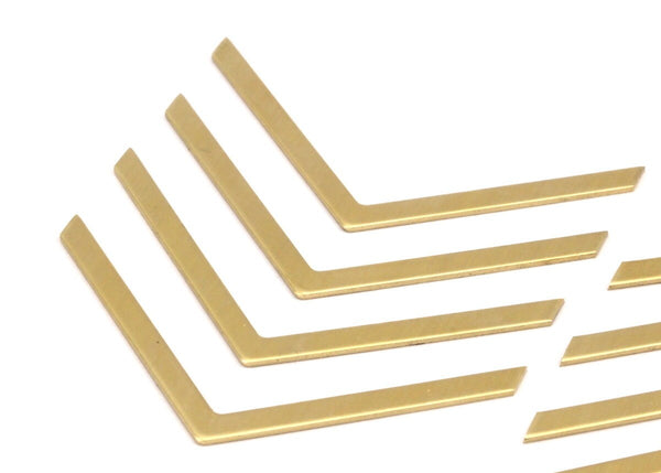 Brass Chevrons Necklace 12 Raw Brass Chevrons (50x3x0.80mm) D0417--N0634