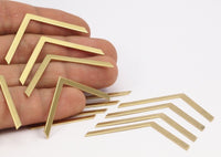 Brass Chevrons Necklace 12 Raw Brass Chevrons (50x3x0.80mm) D0417--N0634