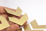 Brass Chevron Blank, Raw Brass Chevron Blanks (50x16x0.80mm) D0416--N0626